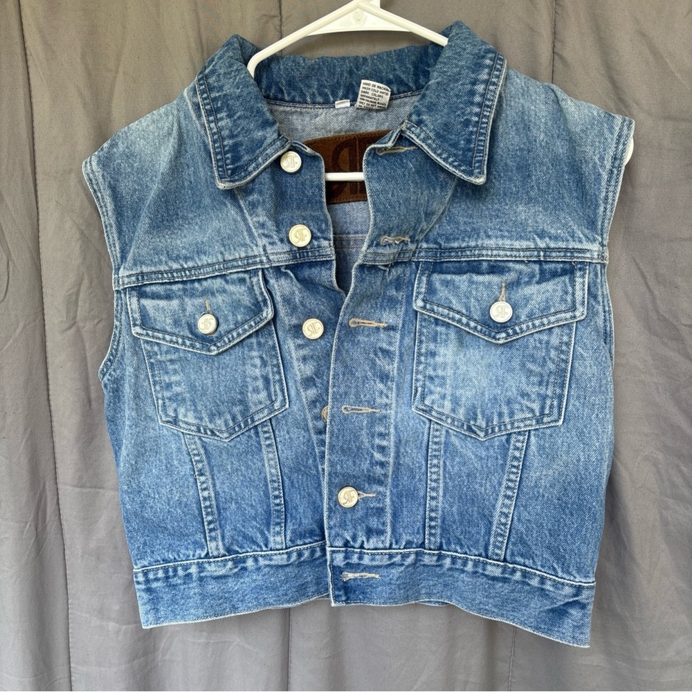 Retro Boho Denim Sleeveless Vest